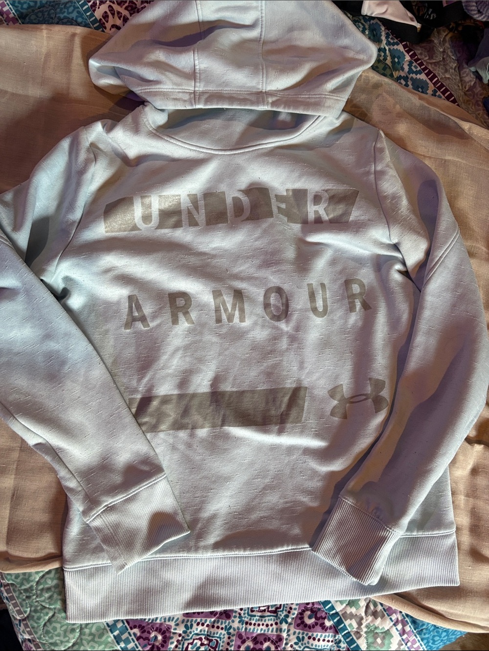 Under Armour Pale Blue Logo Pullover Hoodie